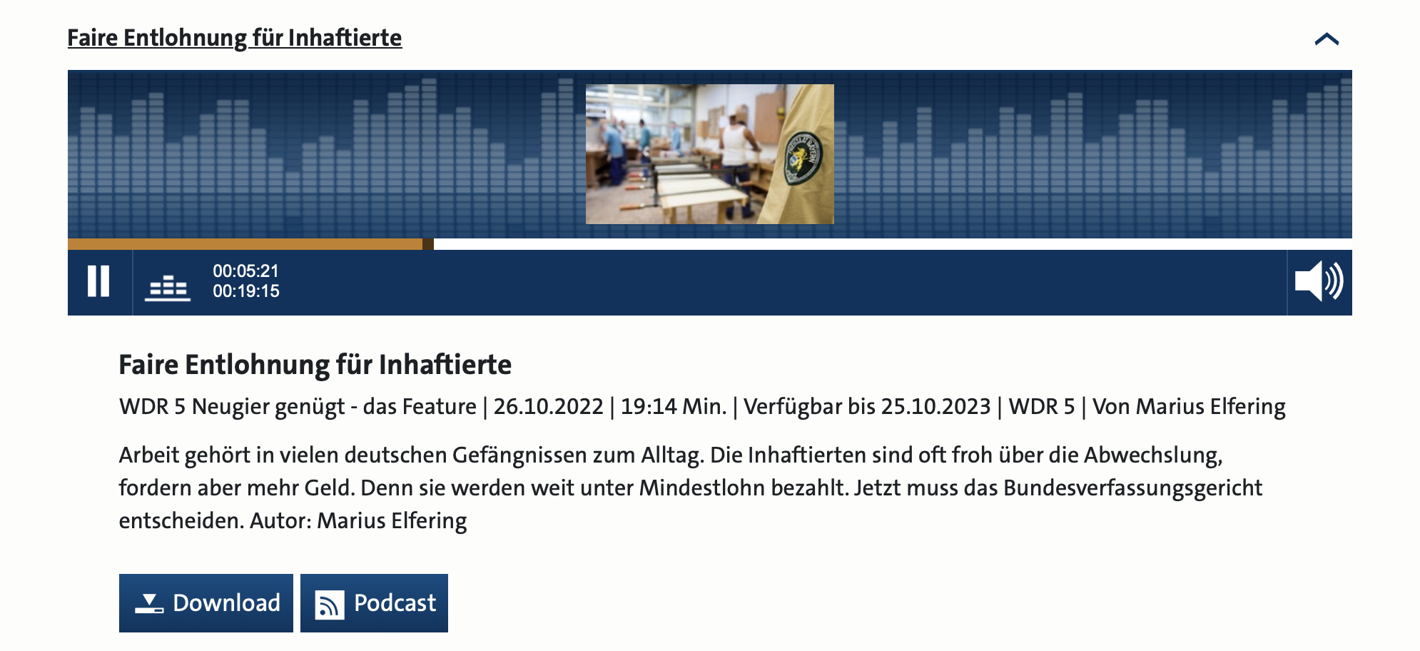 WDR 5 - Radiofeature vom 26.10.2022